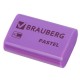 Ластик BRAUBERG 'Pastel', 37х24х11мм, ассорти пастельных цветов, экологичный ПВХ, 229582