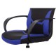 Кресло компьютерное BRABIX 'Alpha GM-018', ткань/экокожа, черное/синее, 532638, GM-018_532638