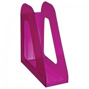 Лоток вертикальный для бумаг СТАММ 'Фаворит' (235х240 мм), ширина 90 мм, тонированный фиолетовый, ЛТ709