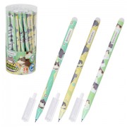 Ручка стираемая гелевая, кросс-серия 'МИЛЫЕ КОТЫ', BRAUBERG, СИНЯЯ, корпус ассорти, игольчатый наконечник 0,5 мм, линия 0,35 мм, 144481