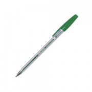 Ручка шариковая BRAUBERG M-500 CLASSIC, ЗЕЛЕНАЯ, корпус прозрачный, узел 0,7 мм, линия письма 0,35 мм, 143447