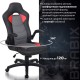 Кресло компьютерное BRABIX 'Skill GM-005', откидные подлокотники, экокожа, черное/красное, 532496