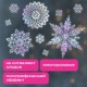 Наклейка для окон, 30х38 см, 'Морозные снежинки', голография, серебро, ЗОЛОТАЯ СКАЗКА, 592574
