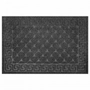 Коврик придверный 40х60 см, СЕРЫЙ, грязезащитный, 430 г/м2, фактурный рисунок ЧЕШУЙКИ, ЛЮБАША, 701058