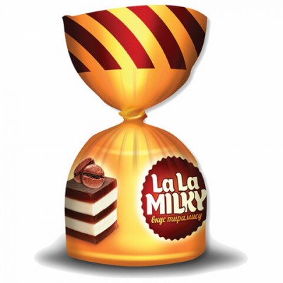 Конфеты шоколадные БОГАТЫРЬ 'La La MILKY' с молочно-желейной начинкой 'Тирамису', 1 кг, ПР6612