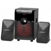 Колонки компьютерные DEFENDER X182, 2.1, 18 Вт, Bluetooth, FM-тюнер, пластик, черные, 65182