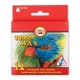 Восковые мелки KOH-I-NOOR 'Trio Wax', 12 цветов, трехгранные, картонная упаковка с европодвесом, 8272012001KS