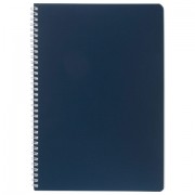 Тетрадь А4 96 л., HATBER, гребень, клетка, Soft-touch ламинация, SoloMatte 'Сапфир', 092883, 96Т4лВ1гр