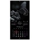 Календарь настенный перекидной 2026 г., BRAUBERG, 12 листов, 28,5х28,5 см, 'Black esthetic', 116927