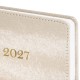 Ежедневник датированный 2027, А5, 138х213 мм, BRAUBERG 'Elegant', под кожу, застежка, бежевый, 118012
