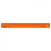 Линейка закройщика пластиковая 30 см, прозрачная, неоновая, шкала масштабная 1:4, ЛН72