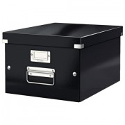 Короб архивный LEITZ 'Click & Store' L, 200х369х482 мм, ламинированный картон, разборный, черный, 60450095