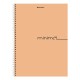 Тетрадь А4, 120 л., BRAUBERG, гребень, клетка, матовая ламинация, 'Минимал Цвет', 405642