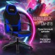 Кресло компьютерное BRABIX 'Alpha GM-018', ткань/экокожа, черное/синее, 532638, GM-018_532638