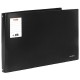 Папка на 4 кольцах БОЛЬШОГО ФОРМАТА А3, ГОРИЗОНТАЛЬНАЯ, 30 мм, до 250 листов, черная, 0,8 мм, STAFF, 274003