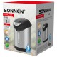 Термопот SONNEN TP-28, 3л, 900 Вт, 1 температурный режим, ручной насос, сталь/пластик, серебристый/черный, 456712