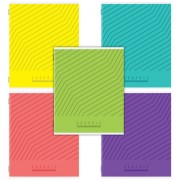 Тетрадь А5 48 л. STAFF 'College', скоба, линия, офсет №2 ЭКОНОМ, обложка картон, 'ЯРКАЯ', 405628