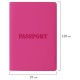 Обложка для паспорта, мягкий полиуретан, 'PASSPORT', розовая, STAFF, 237605