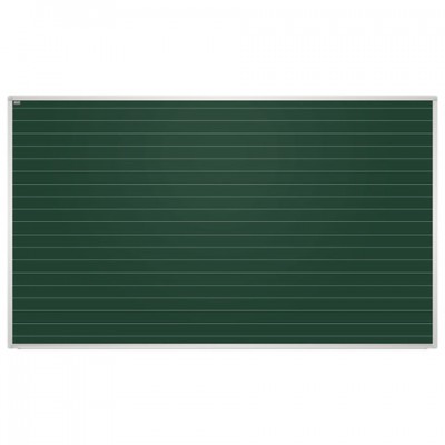 Доска для мела магнитная, 85x100 см, зеленая, в линию, алюминиевая рамка, EDUCATION '2х3'(Польша), TKU8510L