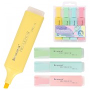 Набор текстовыделителей 4 ЦВЕТА, BRAUBERG 'ORIGINAL PASTEL', линия письма 1-5 мм, 151697