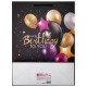 Пакет подарочный (1 штука) 33x13x45 см (XL), 'Happy Birthday', черный, фольга, ЗОЛОТАЯ СКАЗКА, 700857