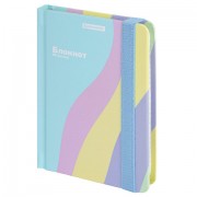 Блокнот с резинкой в клетку 96 л., МАЛЫЙ ФОРМАТ А6, 109х148 мм, BRAUBERG, кросс-серия 'PASTEL', 117019