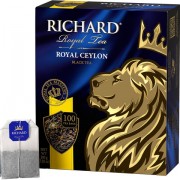 Чай RICHARD 'Royal Ceylon' черный цейлонский, 100 пакетиков по 2 г, 610606