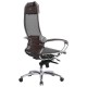 Кресло офисное МЕТТА 'SAMURAI' S-1, сверхпрочная ткань-сетка, темно-коричневое