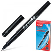 Маркер перманентный (нестираемый) BEIFA (Бэйфа) 'A Plus', ЧЕРНЫЙ, ультратонкий наконечник, 0,5 мм, PY109200-CC-BK