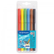 Фломастеры 6 ЦВЕТОВ CENTROPEN 'Washable', смываемые, вентилируемый колпачок, 7790/6TP, 777900685