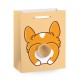 Пакет подарочный (1 штука) 18х10х23 см (M), 'Corgi's Tail', пушистый хвостик, ЗОЛОТАЯ СКАЗКА, 700835