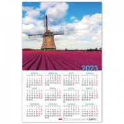 Календарь настенный листовой, 2023г, формат А3 29х44см, Мельница, HATBER, Кл3_27035