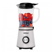 Блендер стационарный KITFORT КТ-3021, 1000 Вт, 5 скоростей, чаша 1,5 л, металл, черный/серебристый
