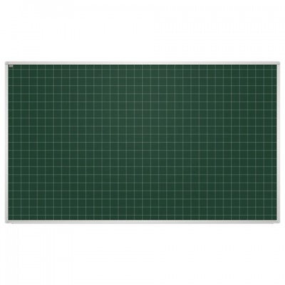 Доска для мела магнитная (85x100 см), зеленая, В КЛЕТКУ, алюминиевая рамка, EDUCATION '2х3' (Польша), TKU8510K