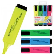 Набор текстовыделителей 4 ЦВЕТА, BRAUBERG 'ORIGINAL NEON', линия письма 1-5 мм, 152215