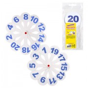 Веер-касса (цифры от 1 до 20), ОБЛЕГЧЕННАЯ, гибкая, ЮНЛАНДИЯ, 274052