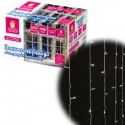 Электрогирлянда-занавес комнатная 'Штора' 3х3 м, 196 LED, холодный белый свет, 220 V, ЗОЛОТАЯ СКАЗКА, 591353