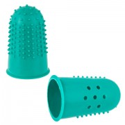 Напальчники резиновые с отверстиями, КОМПЛЕКТ 10 шт., диаметр 18 мм, зеленые, STAFF 'EVERYDAY', 227964