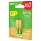 Батарейки КОМПЛЕКТ 2 шт., GP Ultra G-Tech, AAA (LR03, 24А), алкалиновые, мизинчиковые, 24AUA21-2CRSBC2