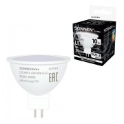 Лампа светодиодная SONNEN EXTRA, 10 (90) Вт, GU5.3, софит, нейтральный белый, 30000 ч, LED MR16-GU5.3-10W-4000, 457919