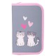 Пенал ЮНЛАНДИЯ, 1 отделение, картон с эффектом soft-touch, 19х11 см, 'Sweet whiskers', 272261