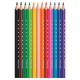 Карандаши цветные утолщенные MAPED (Франция) 'Pulse'', 12 цветов, пластик, трехгранные, заточенные, европодвес, 834352
