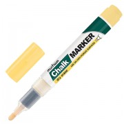 Маркер меловой MUNHWA 'Chalk Marker', 3 мм, ЖЕЛТЫЙ, сухостираемый, для гладких поверхностей, CM-08