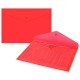 Папка-конверт с кнопкой прозрачная А4, BRAUBERG 'UNIVERSAL', до 100 листов, красная, 0,15 мм, 273073