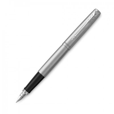 Ручка перьевая PARKER 'Jotter Stainless Steel CT', корпус серебристый, хромированные детали, синяя, 2030946