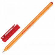 Ручка шариковая масляная PENSAN 'Officepen 1010', КРАСНАЯ, корпус оранжевый, узел 1 мм, линия письма 0,8 мм, 1010/60