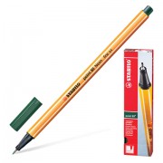 Ручка капиллярная STABILO 'Point 88', ЦВЕТ ТРАВЫ, корпус оранжевый, линия письма 0,4 мм, 88/63