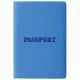 Обложка для паспорта, мягкий полиуретан, 'PASSPORT', голубая, STAFF, 238405