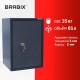 Сейф BRABIX 'КМ-620Т', 620х430х375 мм, 35 кг, ключевой замок + полка, трейзер, крепление к стене, 291167