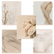 Тетради ДЭК А5 48 л. КОМПЛЕКТ 5 шт. BRAUBERG скоба, клетка, SoftTouch, 'Пастельная', 404948